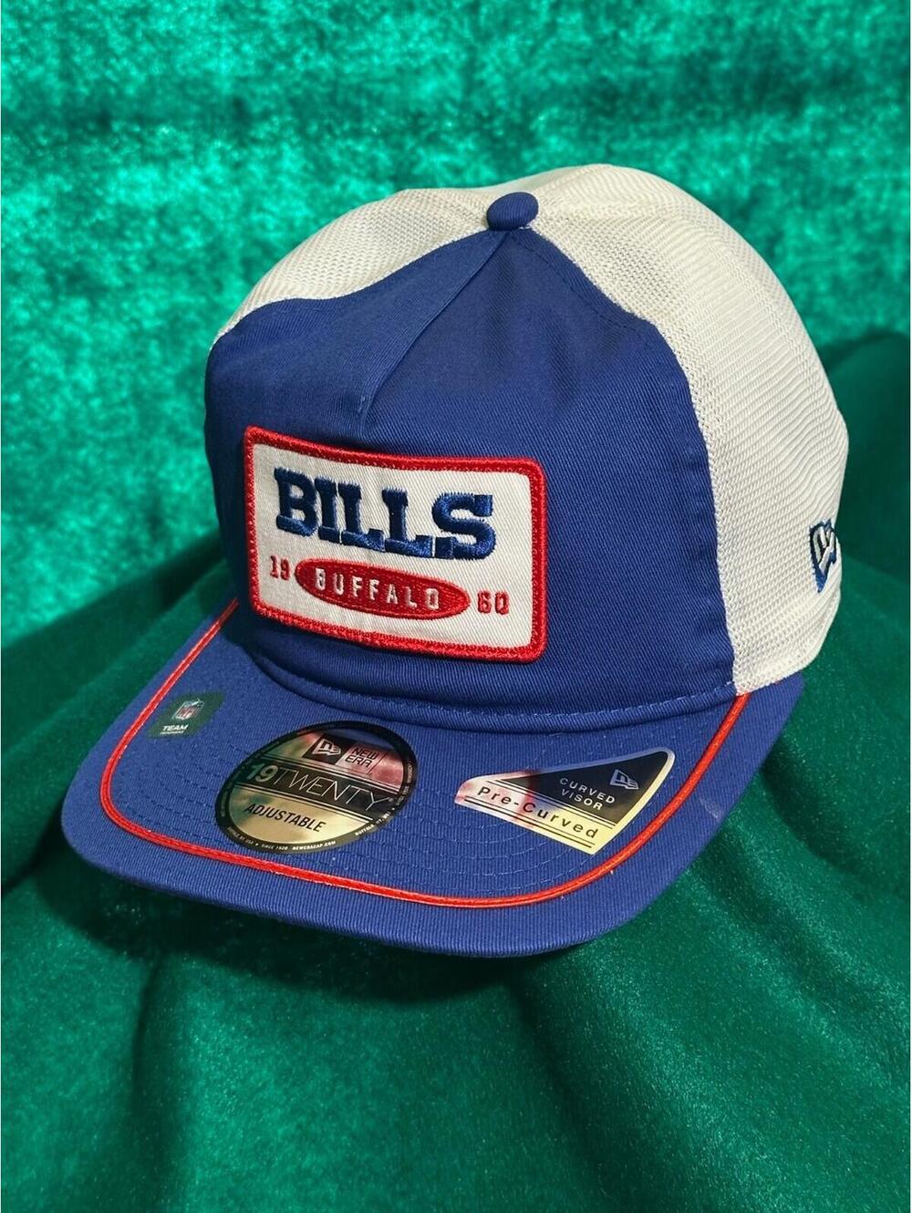 Buffalo Bills Patch New Era 19TWENTY Blue/White Adjustable Trucker Snapback Hat